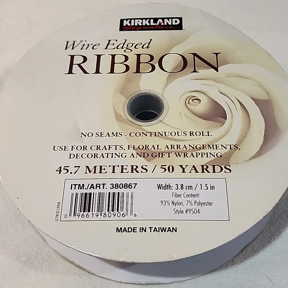 3 Rolls Kirkland Wire-edged Ribbon, 138 yards approx total